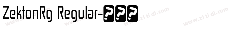 ZektonRg Regular字体转换